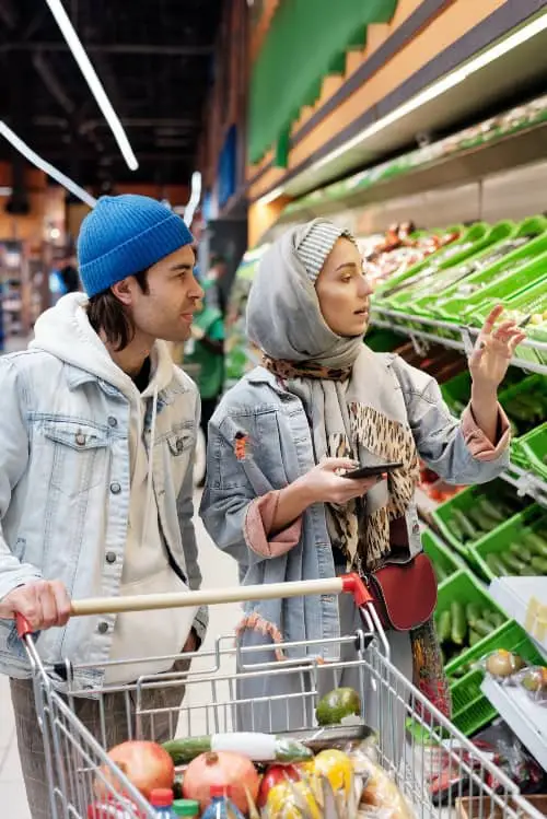 Couple Buying Groceries