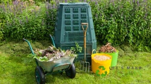 Compost Bin In The Garden