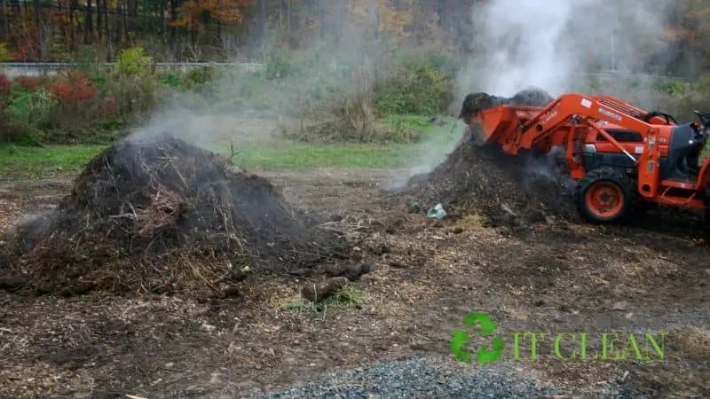 Pile Of Hot Compost